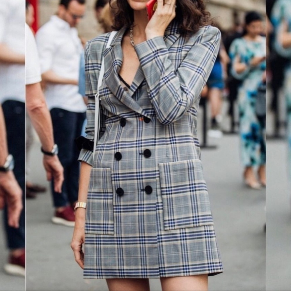 TIBI  Lucas‎ Suiting Double Breasted Blazer Dress